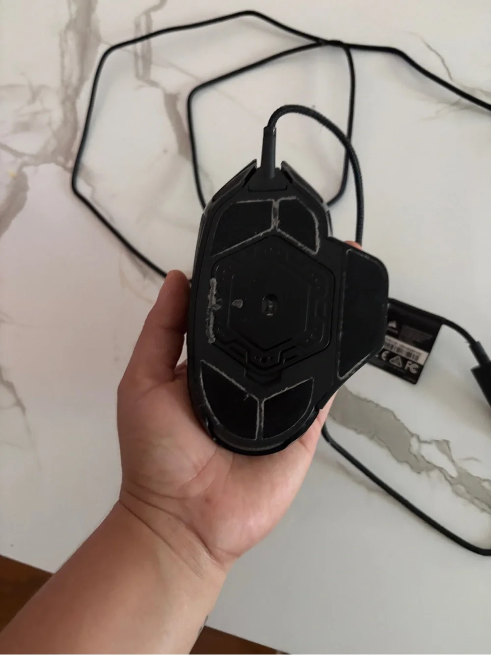 Corsair Black Wired Gaming Mouse with Braided Cable
